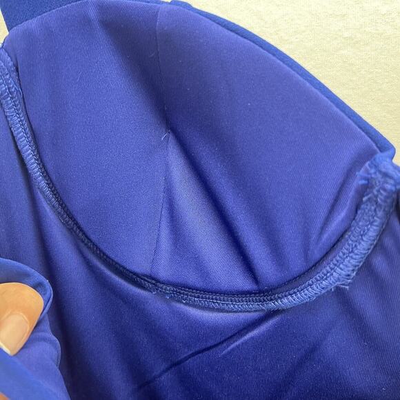 NWT Lulu’s Royal Blue Bustier Maxi Dress LARGE Backless Gown Stretch - Picture 10 of 15